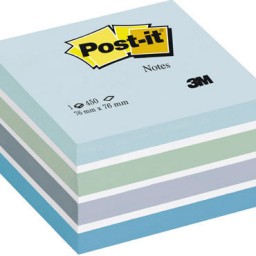 Cubo 450 notas Post-it azules 76x76 mm.  2028-B