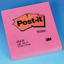 BL100 notas Post-it fucsias neón 76 x 76 mm. 654-NP