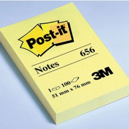 BL100 notas Post-it amarillas 76 x 51 mm. 656