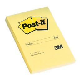 BL100 notas Post-it amarillas 102 x 152 mm. 659