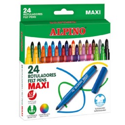 24 rotuladores de color Maxi Alpino AR000007N