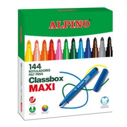 144 rotuladores de color Maxi Alpino AR000109N