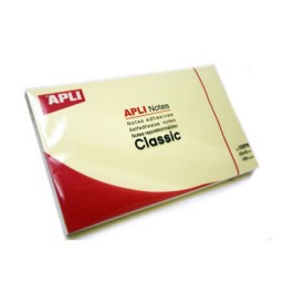 BL100 notas adhesivas amarillas 75x125 Apli 10976