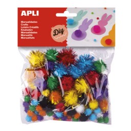 78 pompones brillantes Apli 13062