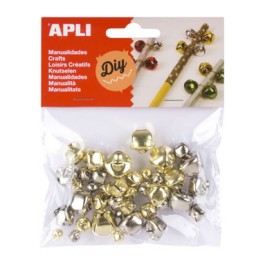 40 cascabeles oro y plata Apli 16833