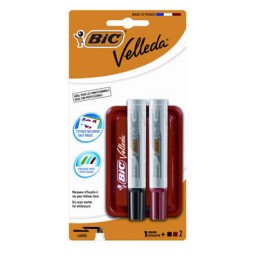 Borrador + 2 Rotuladores pizarra blanca Velleda 8824051