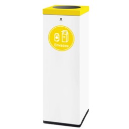 Papelera P-71 blanca envases Cilindro P71-BE