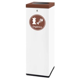 Papelera P-71 blanca orgánico Cilindro P71-BO