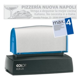 149311 Sello EOS 25 azul. 4 lineas personalizables. 15 x 75 mm. Colop &AZEOS25
