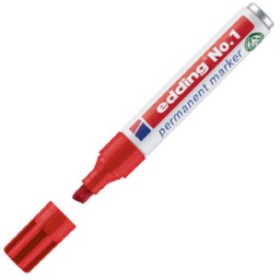 Marcador permanente edding nº1 rojo 1-002