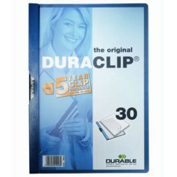 PQ25 carpetas Duraclip 30HJ Din A-4 azul Durable 2200-07