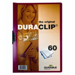 PQ25 carpetas Duraclip 60HJ Din A-4 rojo Durable 2209-03