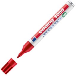 Marcador permanente edding 3000 rojo 3000-002