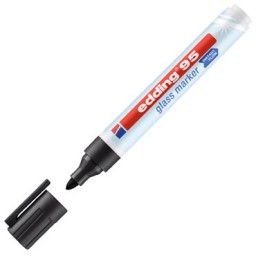 Rotulador pizarra cristal edding 95 negro 95-001