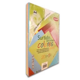 PQ100 cartulina colores pastel surtidos A4 180 g/m²  DHP 40332