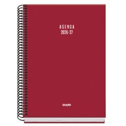 Agenda escolar Basic Colour Vibes burdeos A5 S/V Dohe 52313