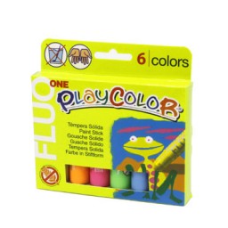 6 barras témpera Fluo 10 g. Instant Playcolor 10431