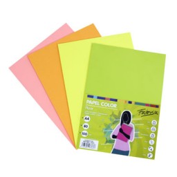 PQ100h papel A4 80g 4 colores flúor Fabrisa 15611