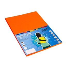 PQ100h papel naranja A4 80g Fabrisa 15626