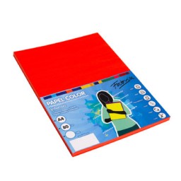 PQ100h papel rojo A4 80g Fabrisa 15627
