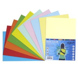 PQ100h papel A4 80g 10 colores intensos y pastel Fabrisa 17034