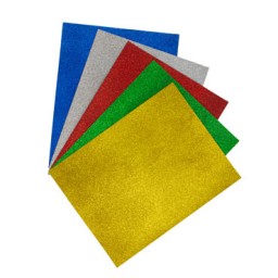 PQ5 cartulinas purpurina rojas 50x65 Fabrisa 18135