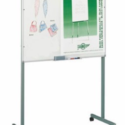 Pizarra blanca estratificada 122 x 100 cm. con pinza y ruedas Faibo &11-D3T