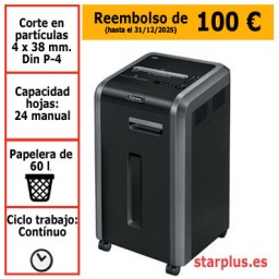 Destructora papel Fellowes 225Ci departamental uso continuo 4622001