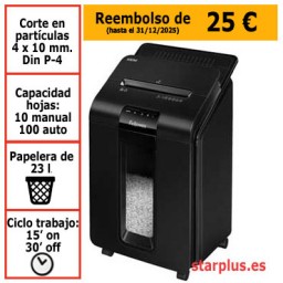 Destructora papel Fellowes Automax 100M automática microcorte 4629201