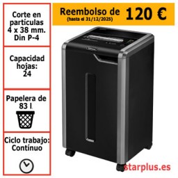 Destructora Fellowes 325Ci para uso departamental