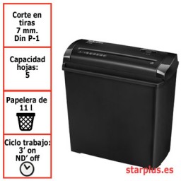 Destructora P-25S corte en tiras de 7mm