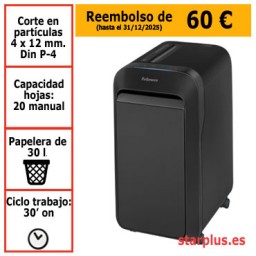 Destructora papel Fellowes LX220 uso profesional 5502601