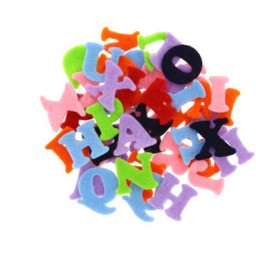 100 letras fieltro adhesivo Fixo 68003900