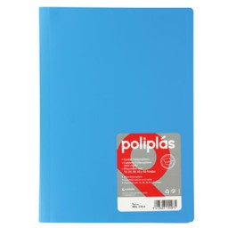 Carpeta 20 fundas Poliplás Folio azul translúcido Grafoplás 01451230