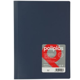 Carpeta 20 fundas Poliplás Folio azul Grafoplás 01450030