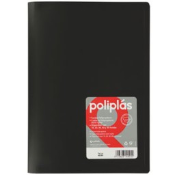 Carpeta 20 fundas Poliplás Folio negra Grafoplás 01450010