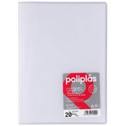 Carpeta 20 fundas Poliplás Folio translúcida Grafoplás 01451200