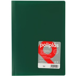 Carpeta 20 fundas Poliplás Folio verde Grafoplás 01450020