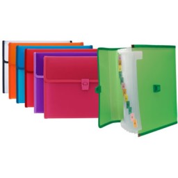 Clasificador fuelle PP Folio verde Grafoplás 02961220