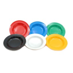 Plato hondo plástico 21,5 cm. amarillo 53012AM