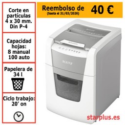 Destructora automática Leitz IQ 100 P4 blanca 80110000