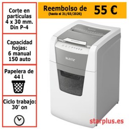 Destructora automática Leitz IQ 150 P5 blanca 80140000