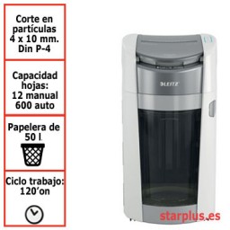 Destructora Leitz IQ Optimax AutoFeed Office Pro 600 P4 blanco 80440000