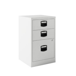 Cajonera metálica 3(2P+1A) cajones blanco