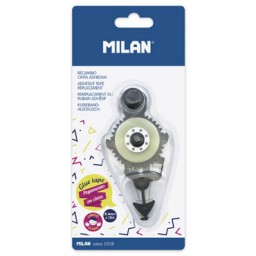 Recambio pegamento en cinta 6,4mm.x12m. Milan BWM10521