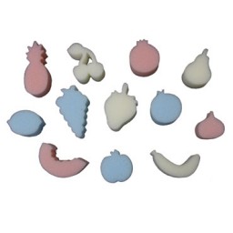 12 esponjas pintura frutas Niefenver 0800113