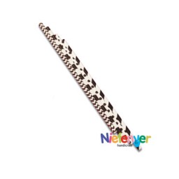 25 pajitas papel arlequín 20cm. Niefenver 2000112