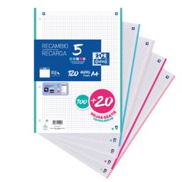 Recambio 120hj A4  c/5 mm. 5 bandas Oxford 400146851