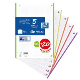 Recambio 120hj A4  c/5 mm. 5 bandas Oxford 400148310