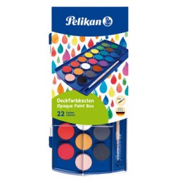 Caja 22 acuarelas con pincel Pelikan F355
